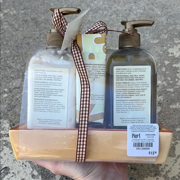 Pier 1 Tan and Brown Hand Soap Set with Rustic Charm - Picture 8 of 16